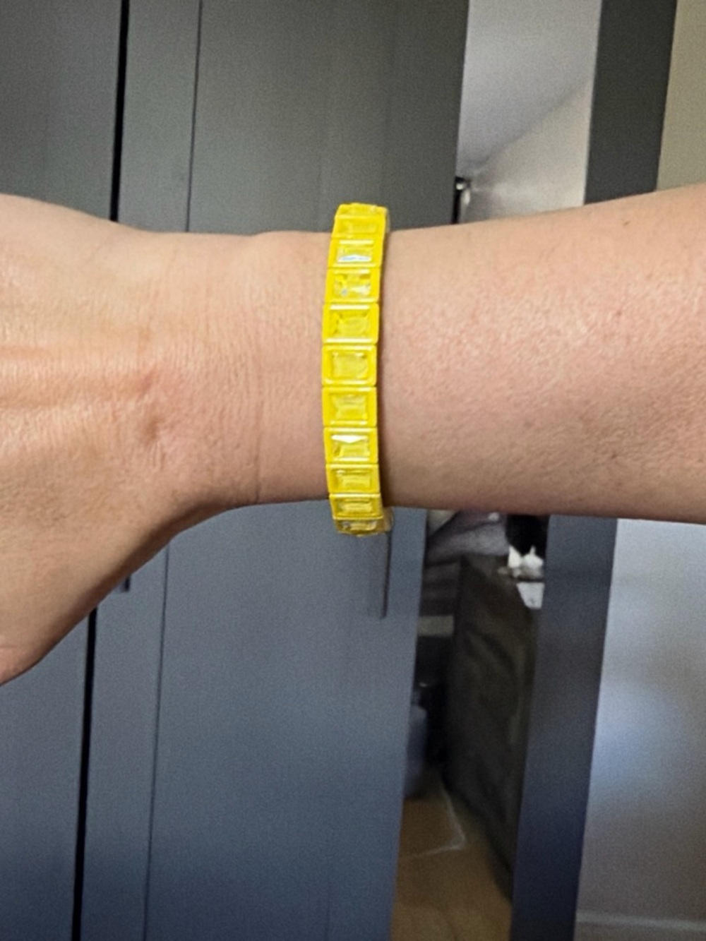 Yellow Tile-Link Bracelet - Women Jewelry